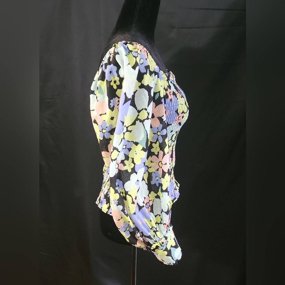 Free People Ariana Long Sleeve Blouse in Retro Size S - Picture 12 of 16